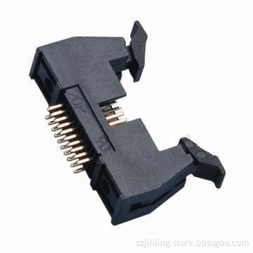 1.27mm Pitch Box Header with Latch SMT and Straight, 500V AC/DC Standing Voltage, PA6T Insulate